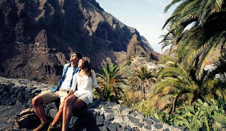 Couple enjoying Tenerife sun