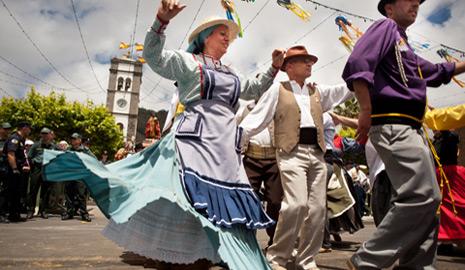 Woman dancing in parade